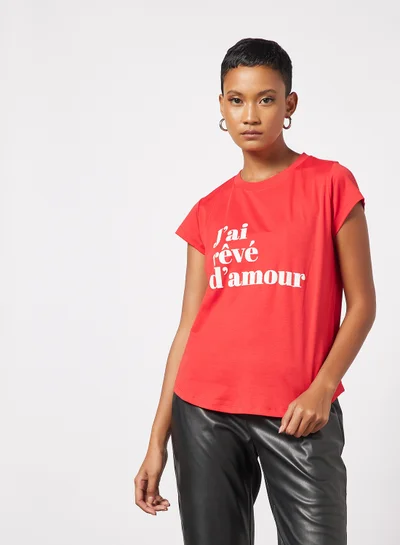 ZADIG & VOLTAIRE Woop I Dream Of Love T-Shirt Red