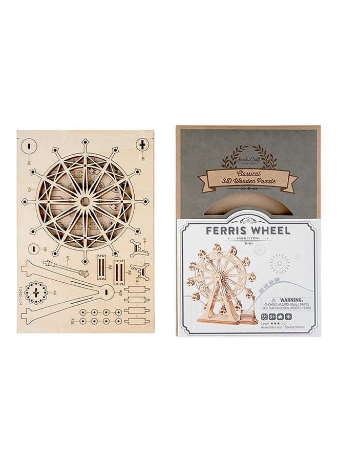 Hands Craft DIY Ferris Wheel 3D Wooden Puzzle Model Kit 0.5x9x6.2inch  - Image 4