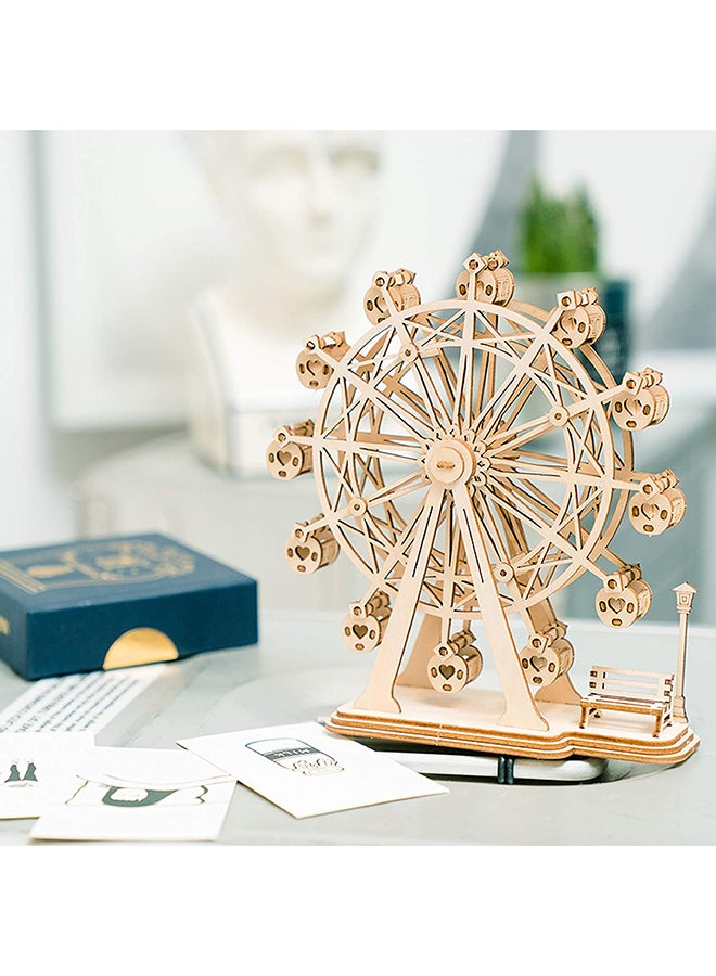 Hands Craft DIY Ferris Wheel 3D Wooden Puzzle Model Kit 0.5x9x6.2inch  - Image 3
