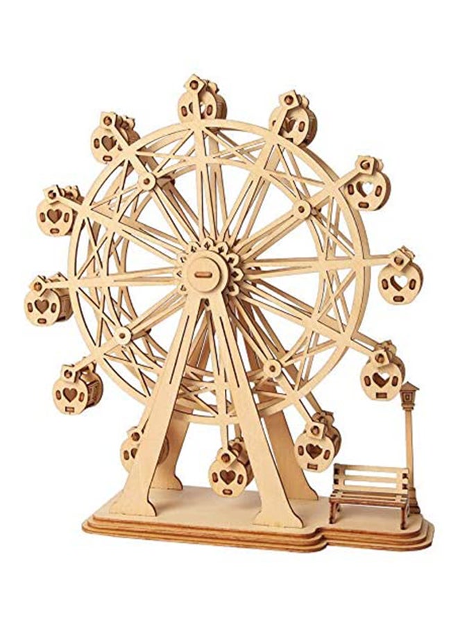Hands Craft DIY Ferris Wheel 3D Wooden Puzzle Model Kit 0.5x9x6.2inch  - Image 1