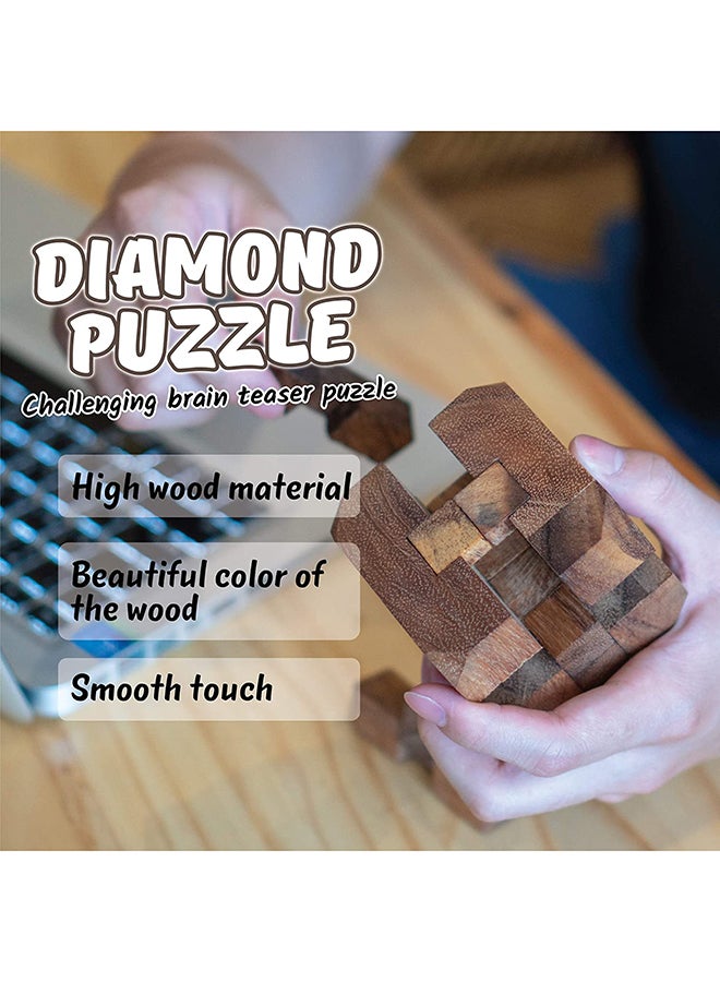 BSIRI - Diamond Cube Puzzle 2.3x2.5x2.5inch - Image 1
