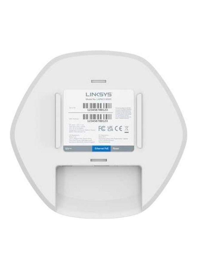 LINKSYS - Business Cloud Managed AC1300 WiFi 5 Indoor Wireless Access Point, MU-MIMO Wave 2 Dual-Band 1300 Mbps* total WiFi speed, TAA Compliant | LAPAC1300C WHITE - Image 1