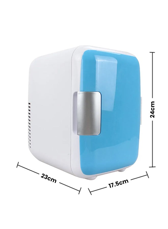 Generic - Car Use Mini Refrigerator 4 L JD0022 White/Blue - Image 1