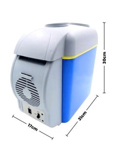 Generic 7.5 Liter Portable Cooling And Warming Refrigerator 4545+4 Grey/Blue  - Image 2