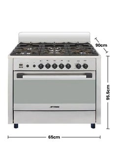 AFTRON 5-Burner Cooking Range AFGR9060FESD White/Black  - Image 2