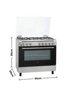 VESTEL Burner Gas Cooker F96G51X Silver  - Image 2