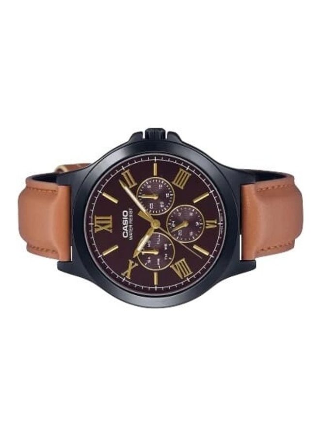 CASIO Men's Casio Watch Men Analog Multi Hands Red Dial Resin Band MTP-V300BL-5AUDF  - Image 2