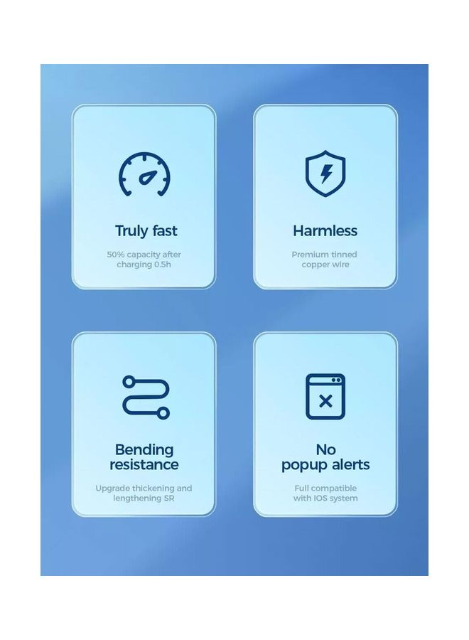 جوي روم - كابل للشحن السريع والبيانات من منفذ  Type-C إلى Lightning أبيض - Image 1