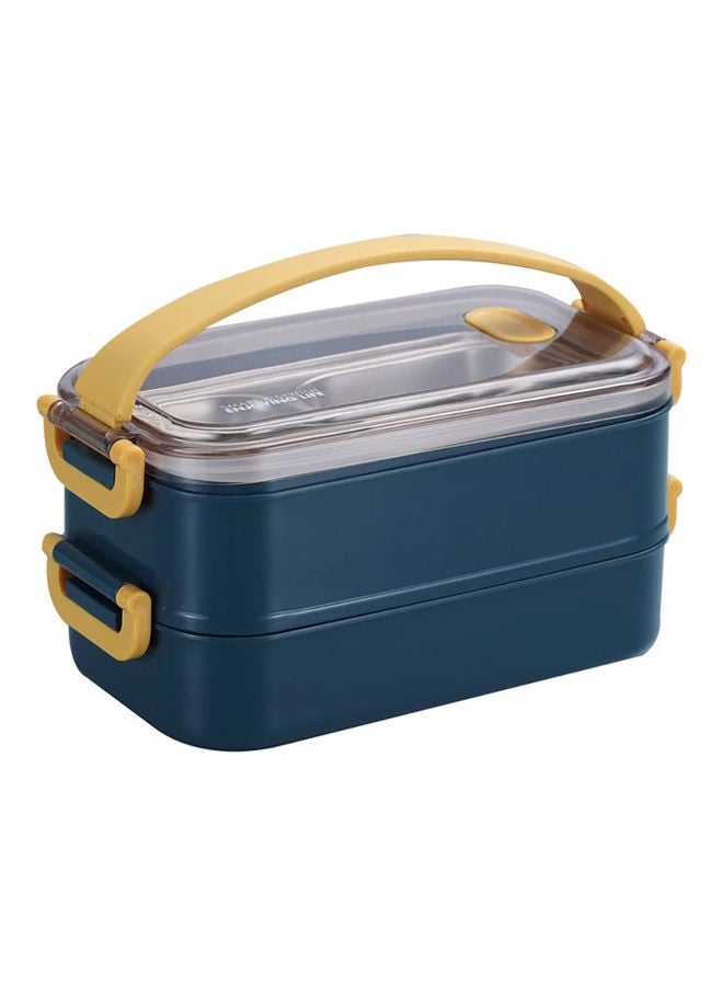 Arabest - Double Layer Lunch Box   For  Kids And Adults Blue 22cm - Image 1