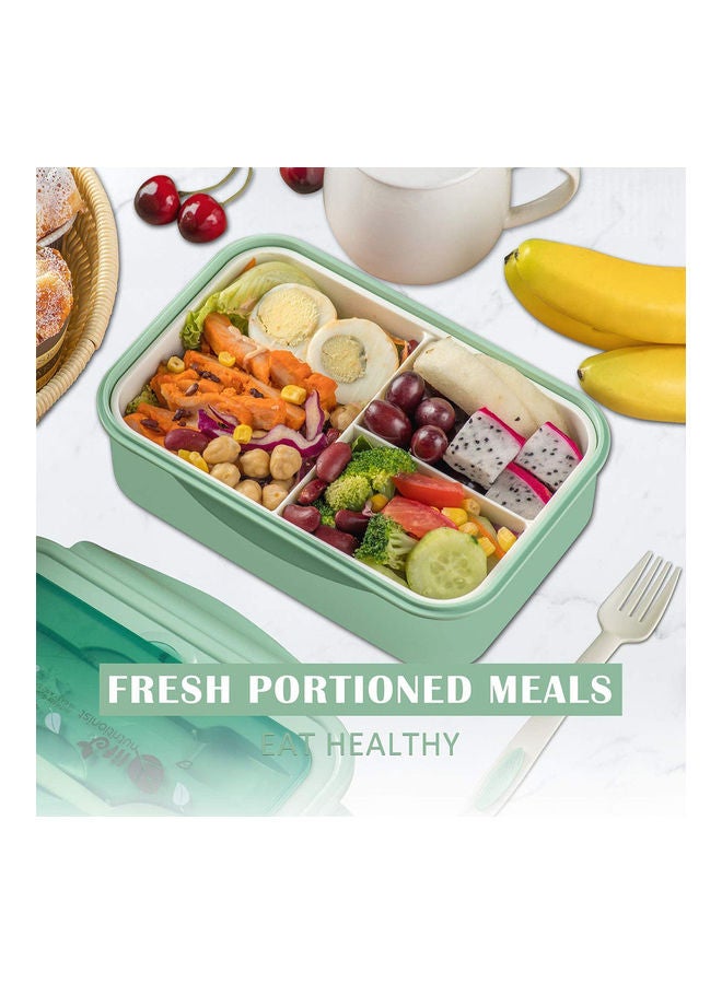 Arabest - 3-Grid Lunch Box With Lid  -Green Green - Image 1