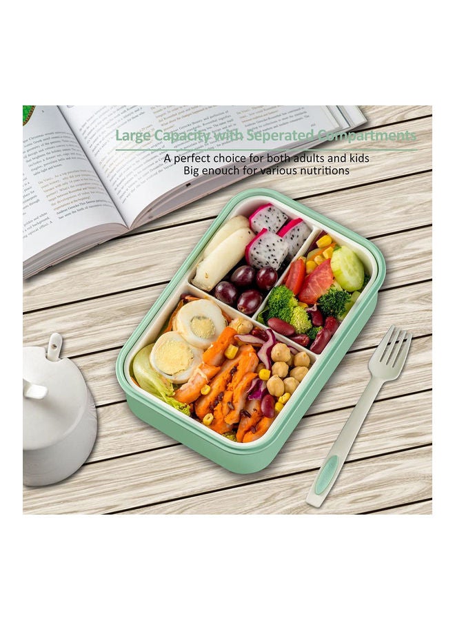 Arabest - 3-Grid Lunch Box With Lid  -Green Green - Image 1