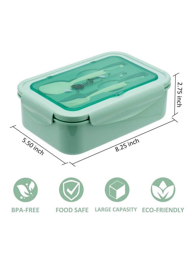 Arabest - 3-Grid Lunch Box With Lid  -Green Green - Image 1