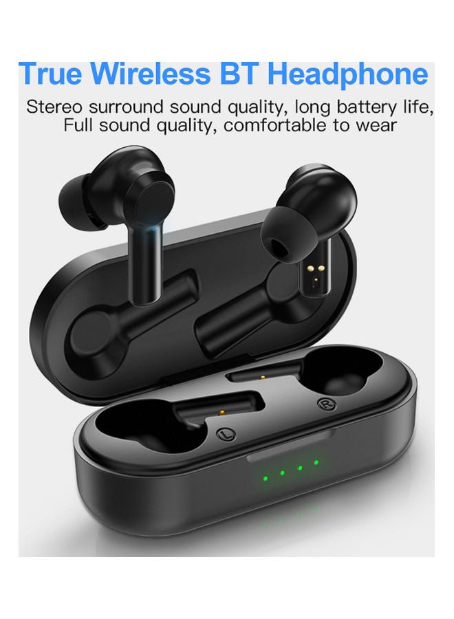 سماعة إيربادز لاسلكية تعمل بتقنية البلوتوث 5.0 لون أسود. - Image 2