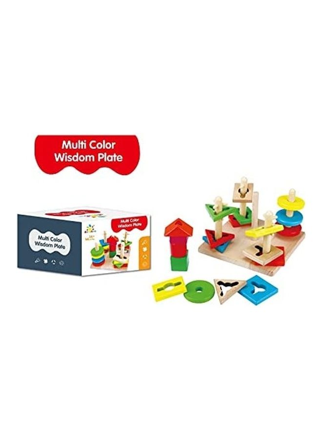 Baby love Wooden Educational Building Blocks Five-Layer Set 15x15cm - Image 1