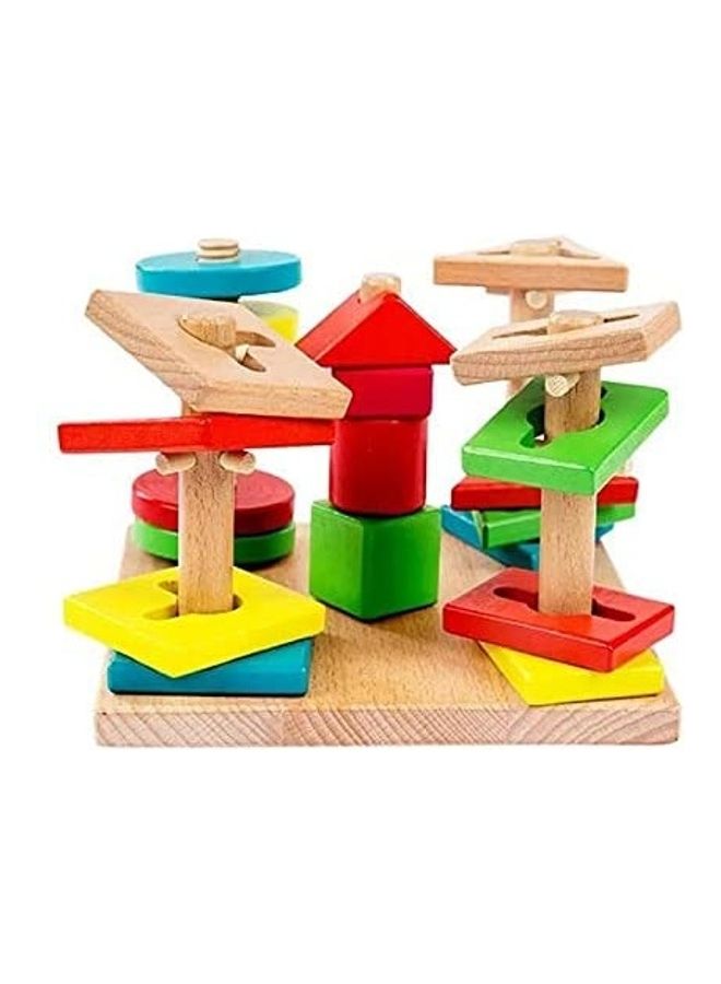 Baby love Wooden Educational Building Blocks Five-Layer Set 15x15cm - Image 5