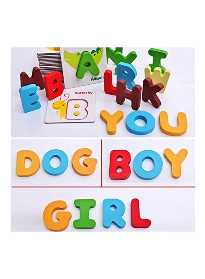 Baby love Wooden Cards English Alphabet Letter Puzzles 19x7.5x22cm - Image 4