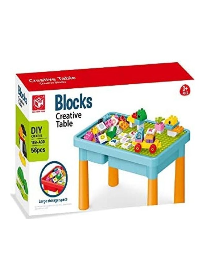 FAMILY CENTER 56 Piece Blocks Creative Table 22-1971213 51x10x29.5cm - Image 1
