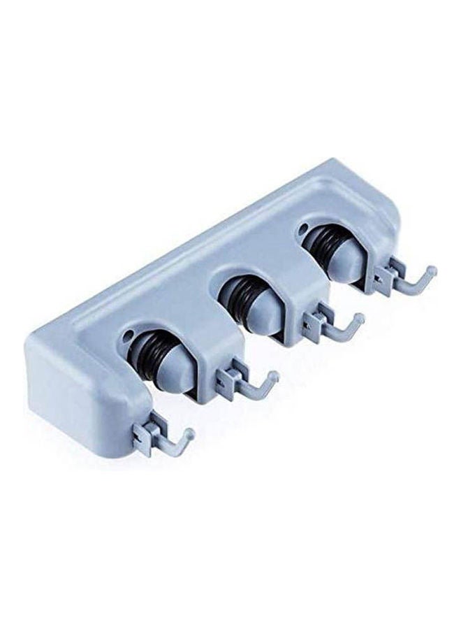 Mop And Broom Holder Garden Tool Organizer Multipurpose Wall Mounted 3 Ball Slots With 4 Hooks Storage Rack Multicolour 8.2x33cm