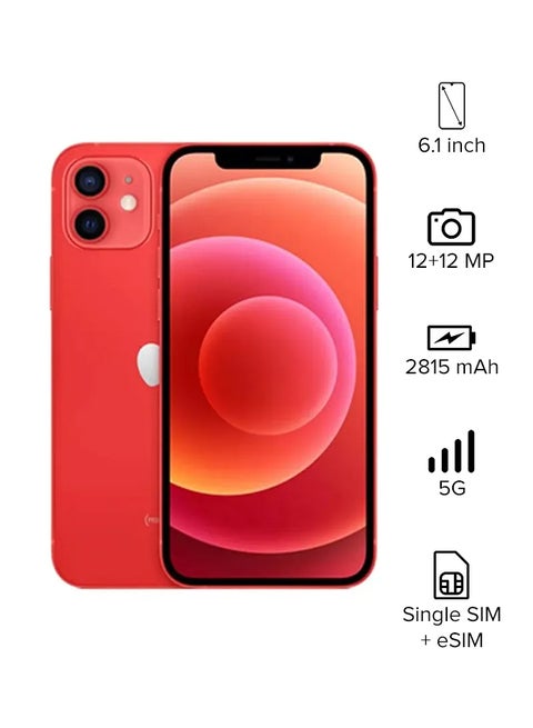 iPhone 12 With Facetime 256GB (Product) Red 5G - Middle East Version