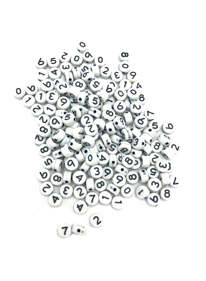 مجموعة خرز دائري رقمي للحرف اليدوية مكونة من 3800 قطعة 0.4x0.7سم - Image 1