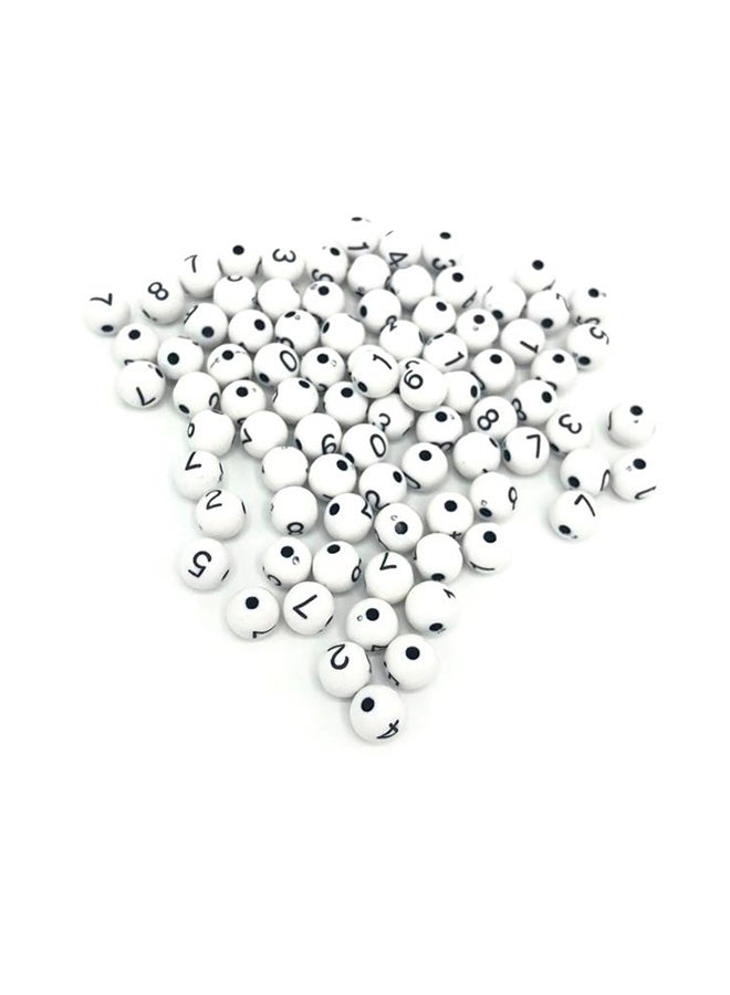 1750-Piece DIY Crafting Numberic Round Ball Beads 0.8cm  - Image 1