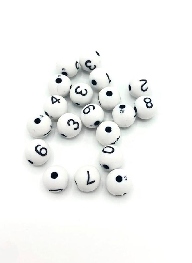 1750-Piece DIY Crafting Numberic Round Ball Beads 0.8cm  - Image 3