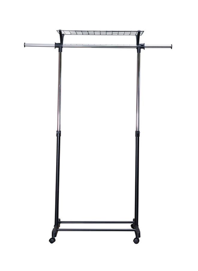 دبيلو تي- إيزي كير رف تعليق الملابس أسود/فضي 86x 43x 105سم - Image 1