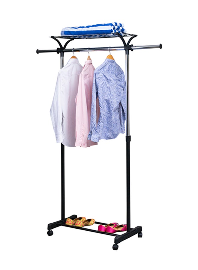 دبيلو تي- إيزي كير رف تعليق الملابس أسود/فضي 86x 43x 105سم - Image 2