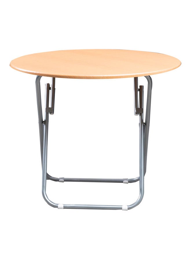 WT-EASYCARE Round Portable Outdoor Folding Table Beige 70x70x70cm  - Image 1