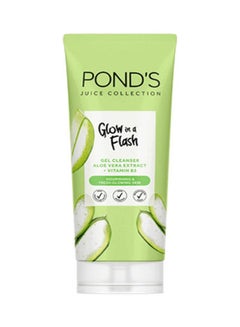 Pond's Glow In A Flash Aloe Vera Extract+Vitamin B3 Gel Cleanser 90grams  - Image 1