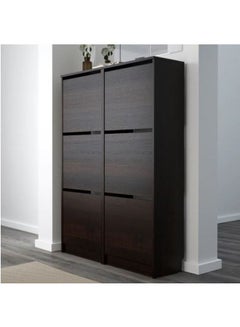 ماركة غير محددة خزانة أحذية مكونة من 3 أقسام بني 49x28x135سم  - Image 3