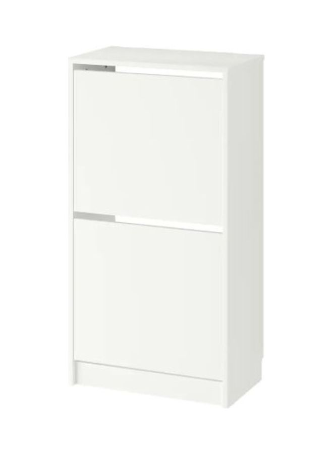 Generic Shoe Cabinet With 2 Compartments White 49x28x93cm  - Image 1