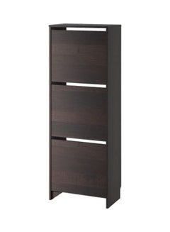ماركة غير محددة خزانة أحذية مكونة من 3 أقسام بني 49x28x135سم  - Image 1