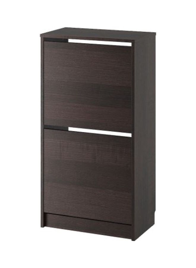 Generic Shoe Cabinet With 2 Compartments Brown 49x28x93cm  - Image 1
