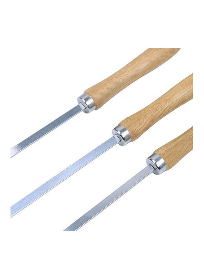 Generic - Grill Skewers With Wood Handle, 10 Pcs Beige 41x0.5cm - Image 1