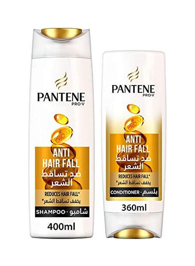 Pantene Pro-V Anti-Hair Fall Shampoo 400 ml And Conditioner 360 ml Gold 400+360ml - Image 1