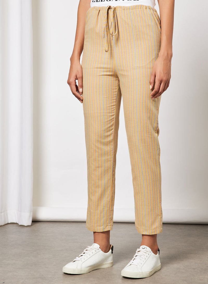 Aila - Waist Band With Drawstring Pants Yellow - Image 1
