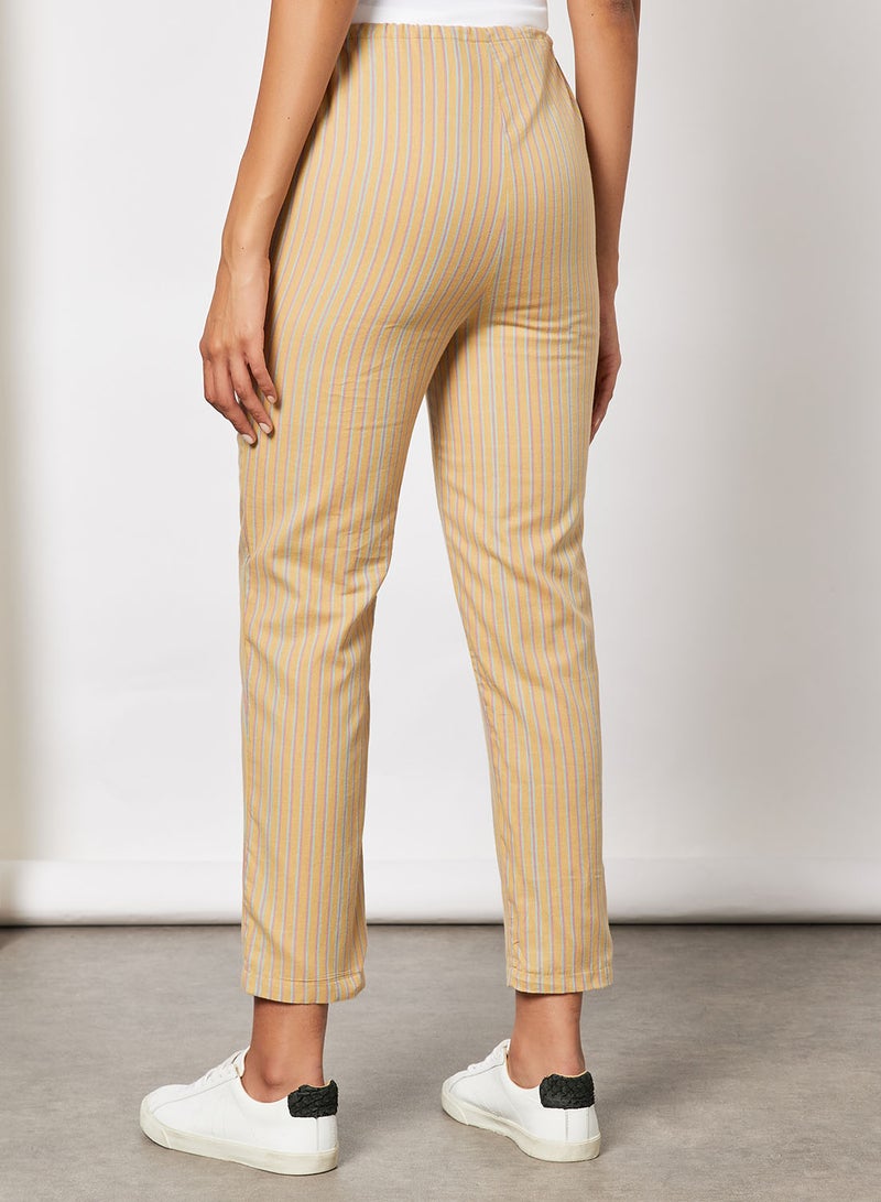 Aila - Waist Band With Drawstring Pants Yellow - Image 1