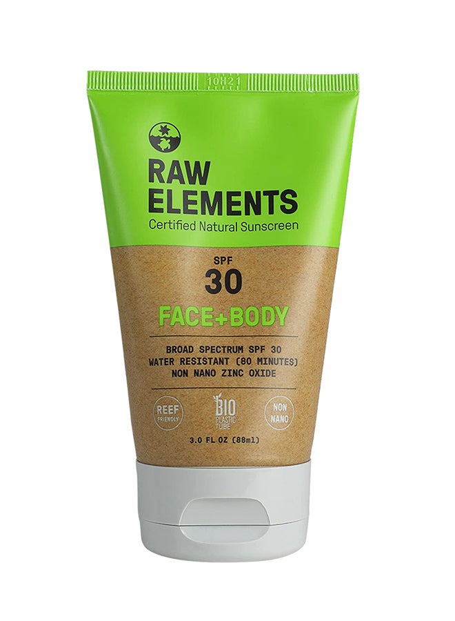 raw elements SPF 30 Face +Body Sunscreen