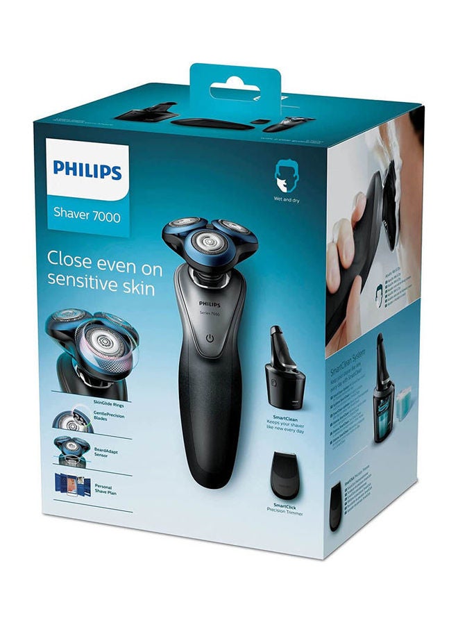 Philips - Series 7000 Wet And Dry Electric Shaver Skinglide Rings Black - Image 1