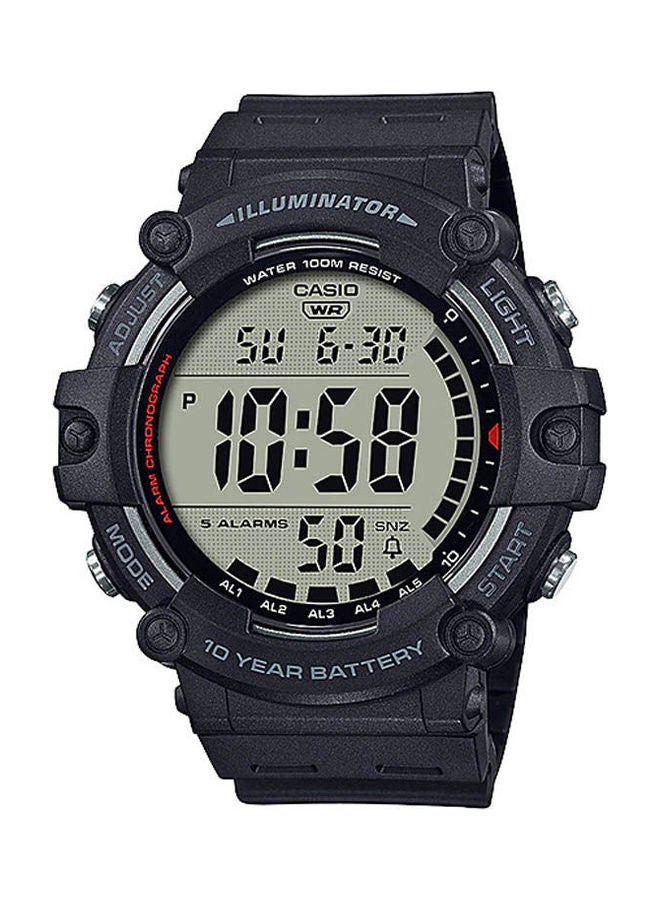 CASIO Men's Rubber Digital Buckle Wrist Watch-AE-1500WH-1AVDF - Image 1