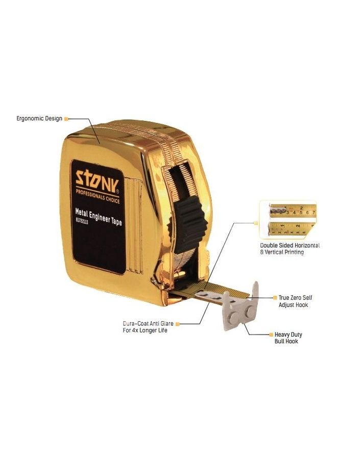 Stony Metal Engineer Tape Gold/Black 5x.025meter  - Image 4