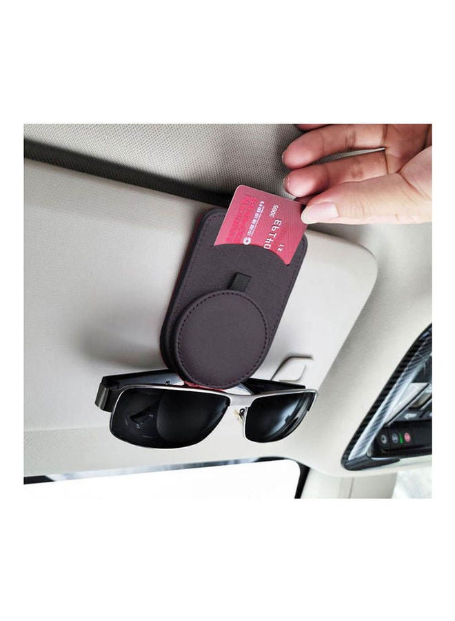 Generic Car holder For Glasses & license & cards installed in the car sunshade  - Image 3