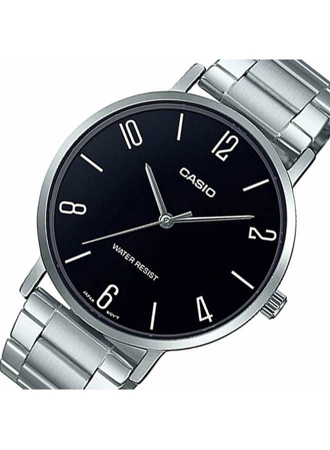 كاسيو ساعة تناظرية من الستانلس ستيل MTP-VT01D-1B2UDF - Image 2