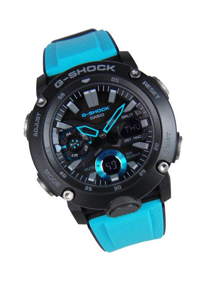CASIO Men's Rubber Analog Watch GA-2000-1A2DR - Image 2