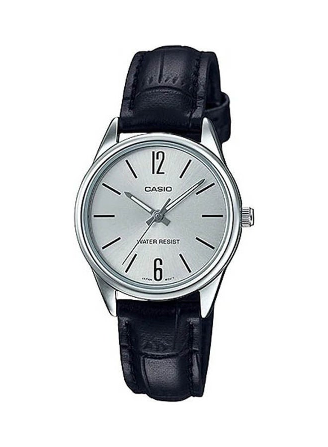 CASIO Men's Leather Analog Watch LTP-V005L-7BUDF - Image 1