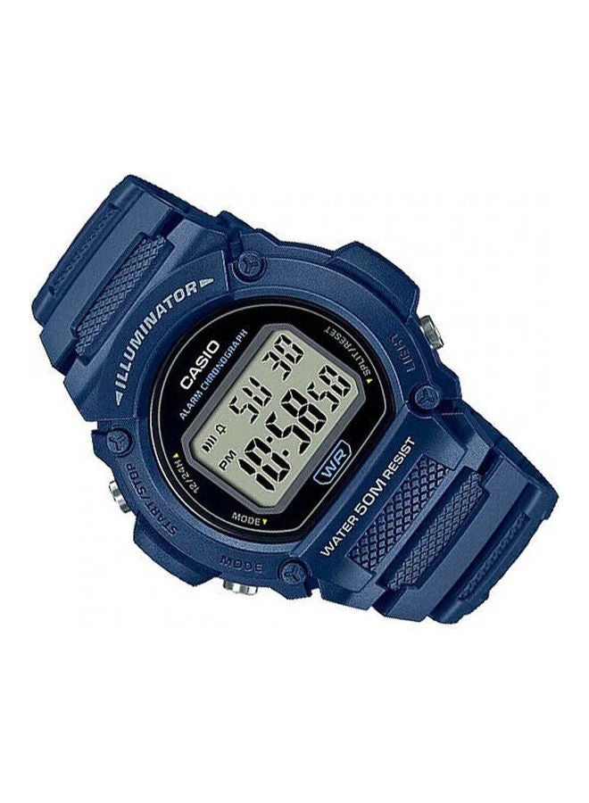 كاسيو ساعة مطاطية تناظرية W-219H-2AVDF - Image 2