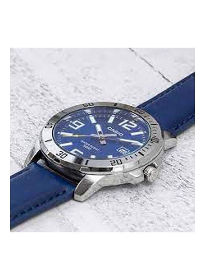 CASIO Men's Leather Analog Watch MTP-VD01L-2BV - Image 2