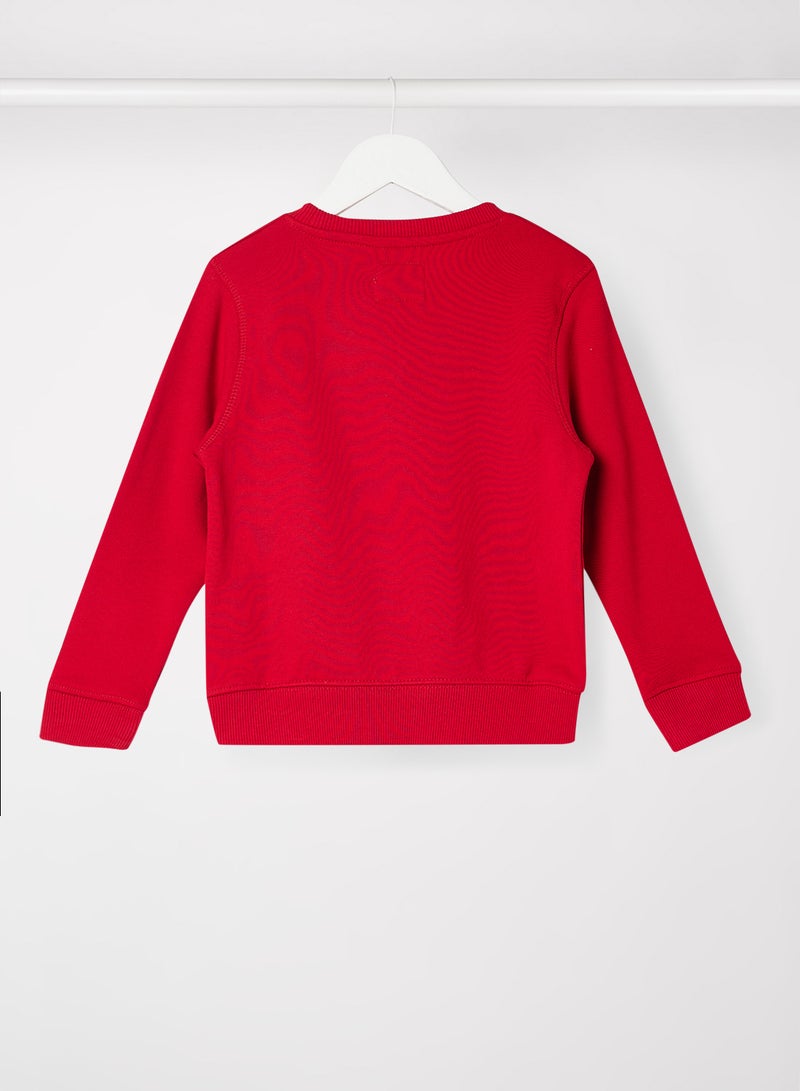 Pepe Jeans LONDON - Kids Jamie Logo Sweatshirt Red - Image 1