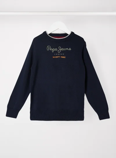 Pepe Jeans LONDON Kids Michael Logo Sweater Blue